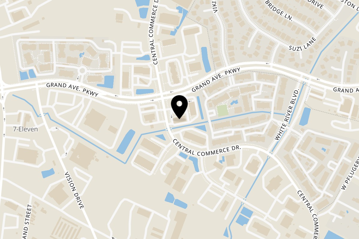 Map showing the location of Himalayan Flavor on 1615 Grand Ave Pkwy #208 in Pflugerville